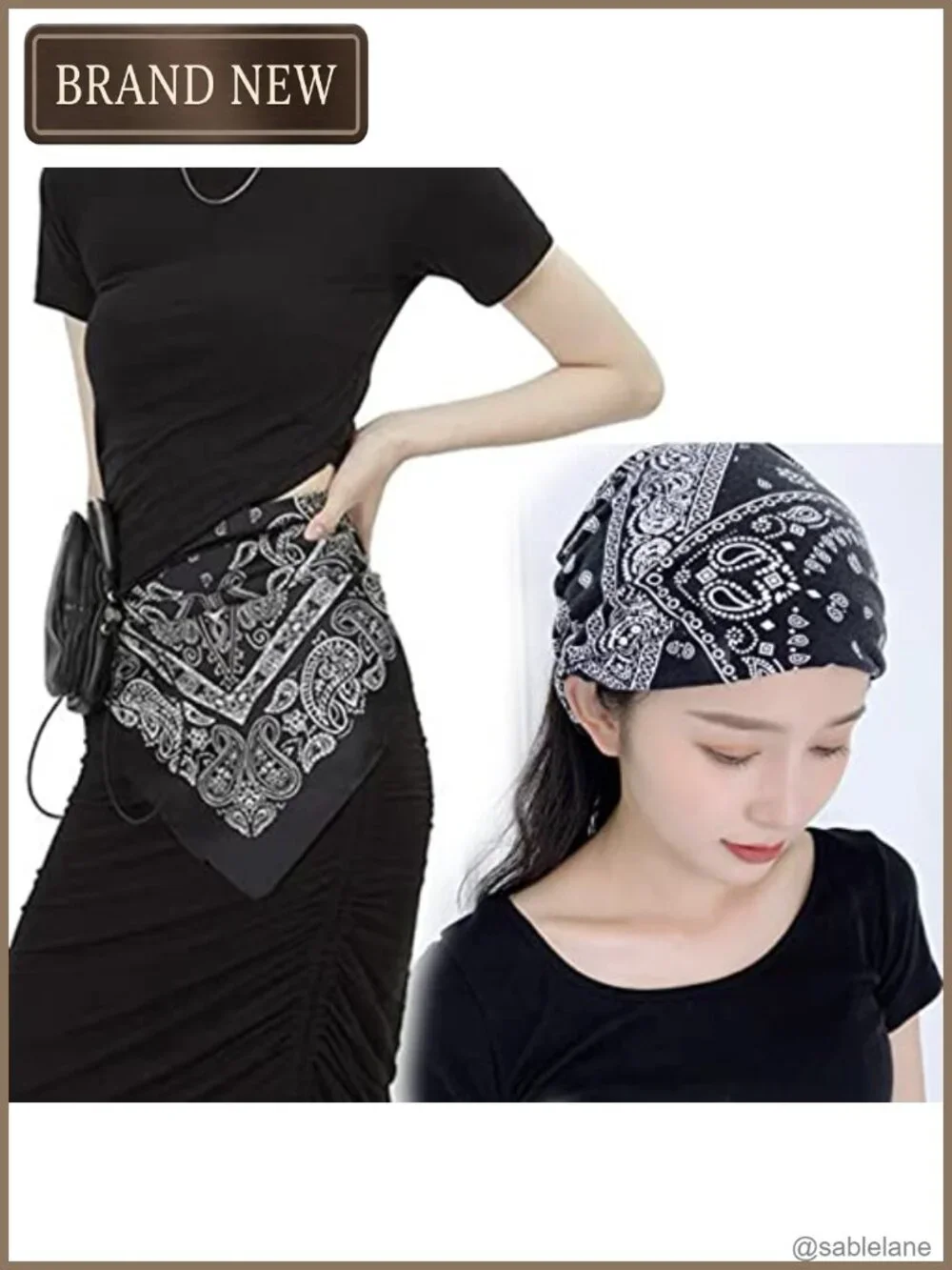 Silk Feeling Satin Square Scarf Hair Wrap Bandana Neck Scarf for Women
